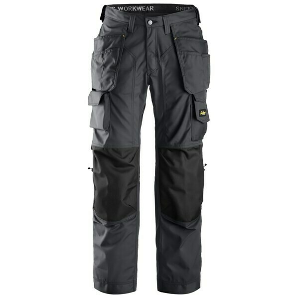 3223 Snickers Rip-Stop, Vloerleggersbroek met Holsterzakken - STEELGREY/BLACK