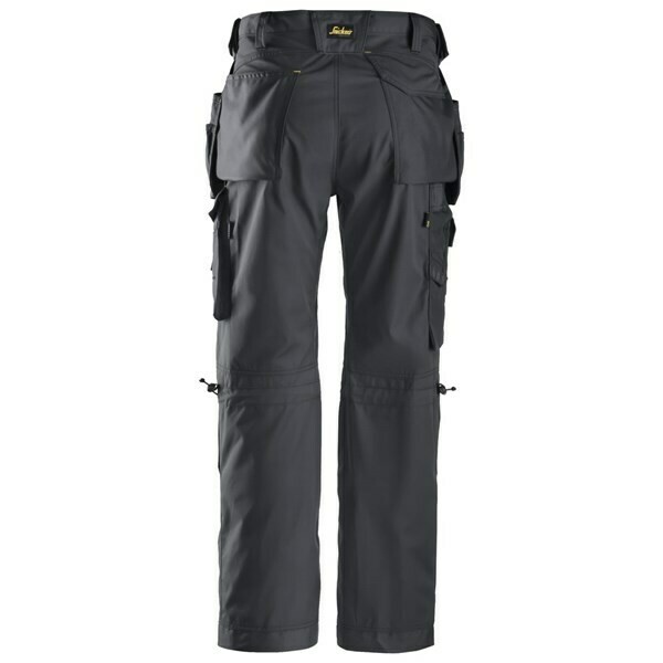 3223 Snickers Rip-Stop, Vloerleggersbroek met Holsterzakken - STEELGREY/BLACK
