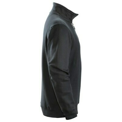 Snickers Sweatshirt met ½ Rits - zwart