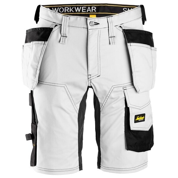 6141 Snickers AllroundWork, Stretch Korte Broek met Holsterzakken WIT