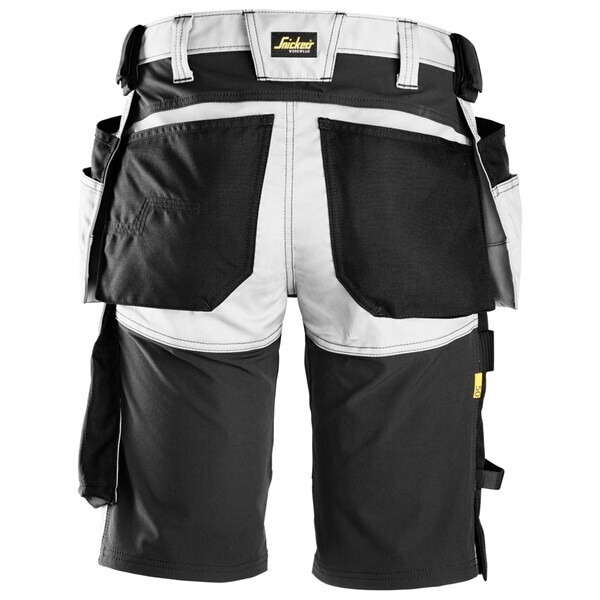 6141 Snickers AllroundWork, Stretch Korte Broek met Holsterzakken WIT