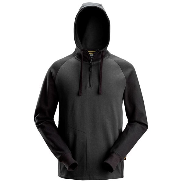 Snickers WW Tweekleurige Hoodie met Halve Rits kleur GRIJS/ZWART - 2842