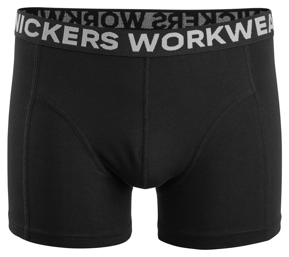Snickers Stretch Boxershorts, 2-pack - zwart