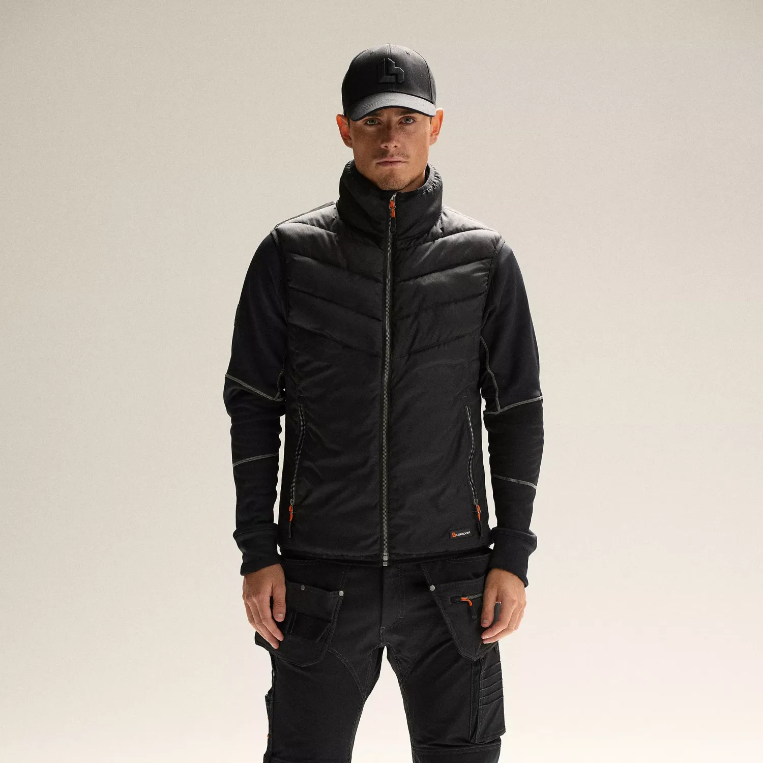 L.Brador ripstop bodywarmer ZWART