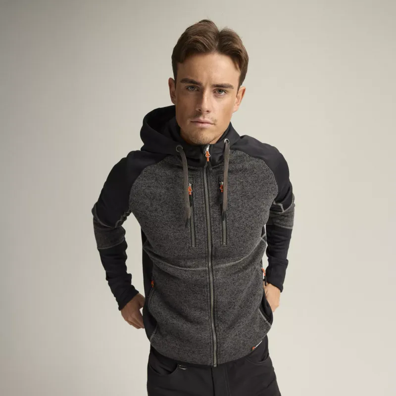 L.Brador HOODIE 6034P AEREO black/grey