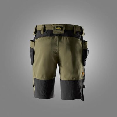 Snickers AllroundWork, 4-way stretch Werkshort met holsterzakken KHAKI
