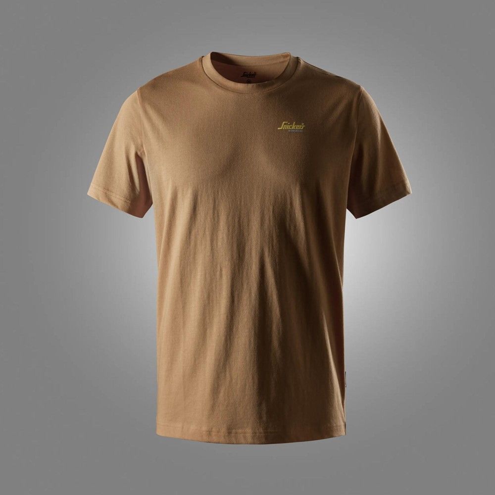 2588 Snickers T-shirt met klein logo LIGHT BROWN