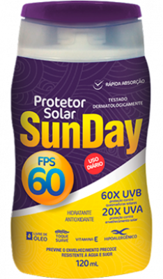 Protetor Solar FPS 60 120g - SUNDAY