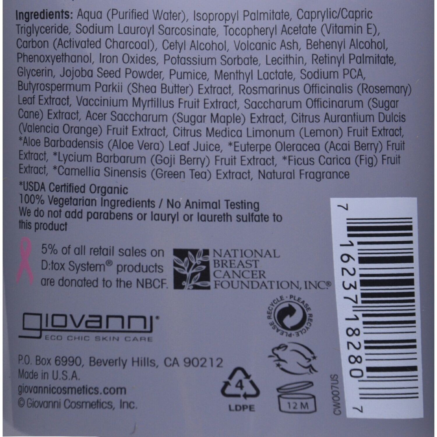 Giovanni D:tox System Purifying Facial Scrub Step 2 - 4 oz