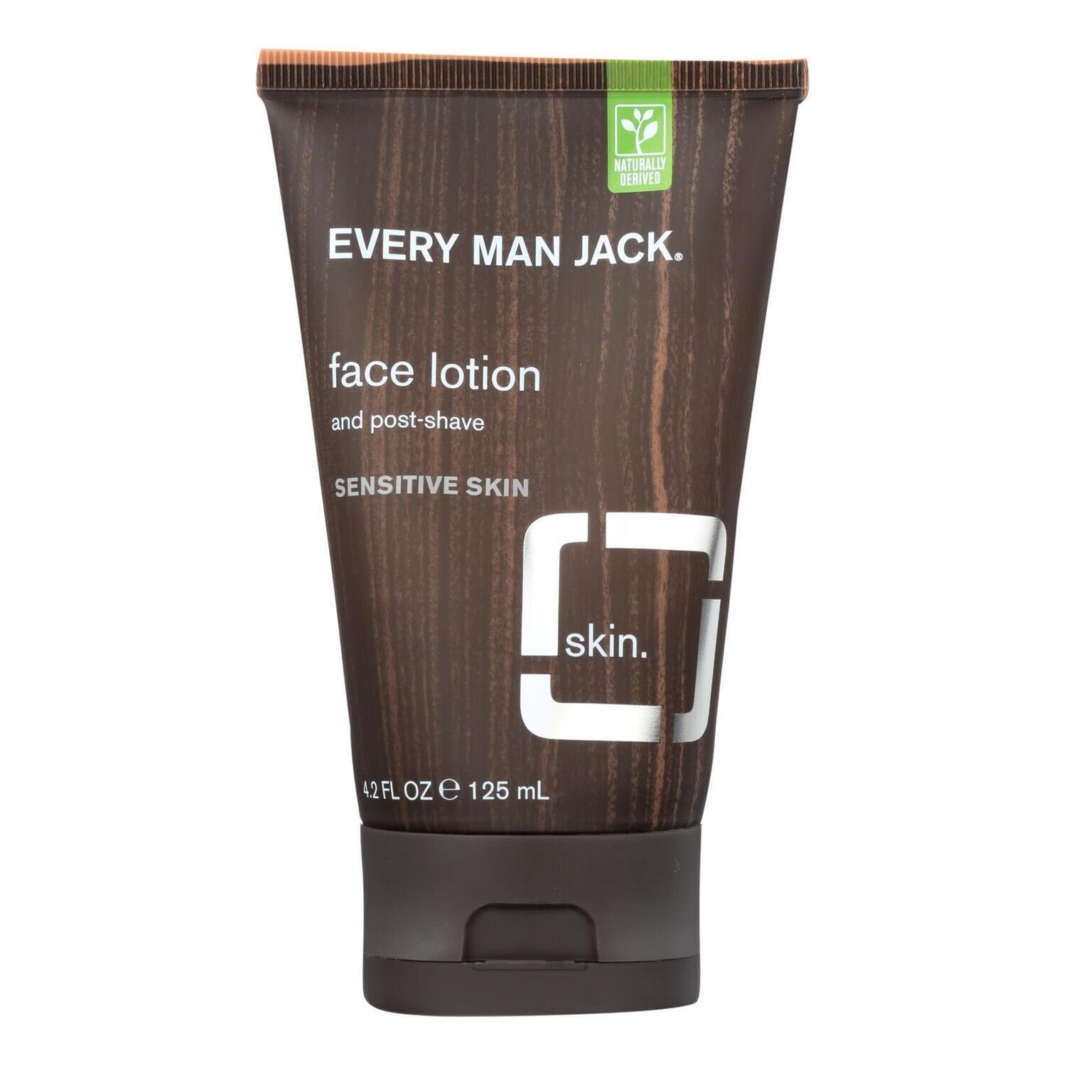 Every Man Jack Face Lotion and Post Shave - Fragrance Free - 4.2 oz