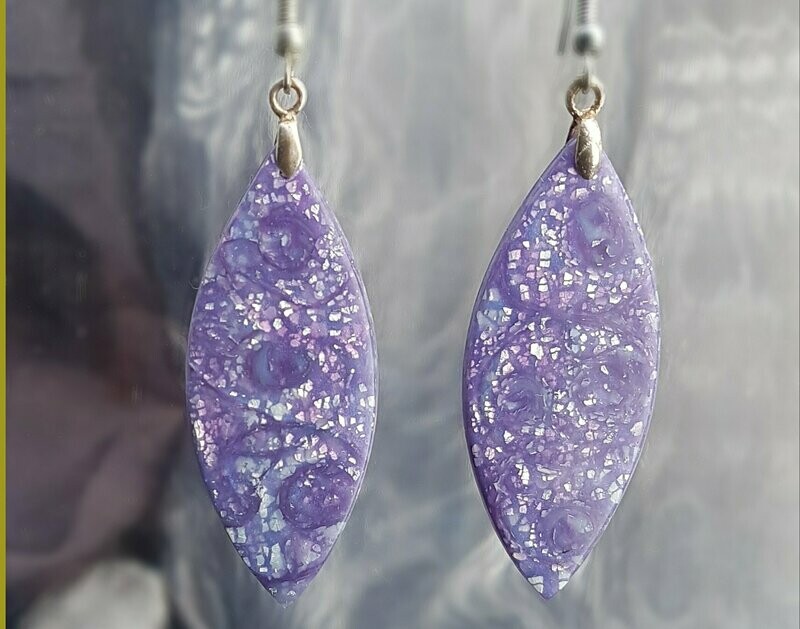 Oorbellen Purple party