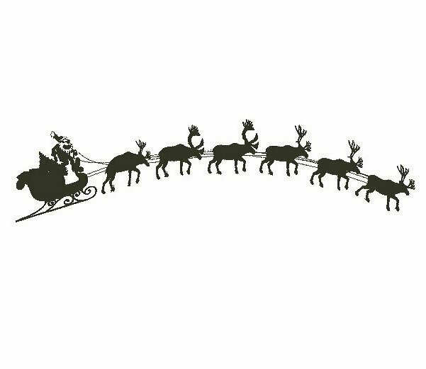 Stempel nr. 27 slee van de kerstman