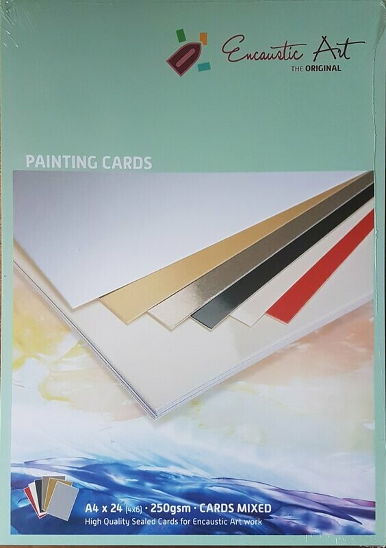 Set gekleurd encaustic papier A 4 ( 12 of 24 vel in 6 kleuren)
