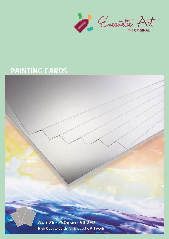 Gekleurd encaustic papier A4 - Zilver 24 stuks (ook per 10 stuks verkrijgbaar)