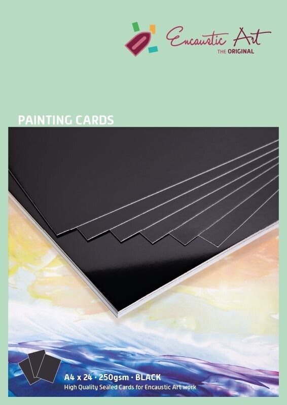 Gekleurd encaustic papier A4 - Zwart 24 stuks (ook per 10 stuks verkrijgbaar)
