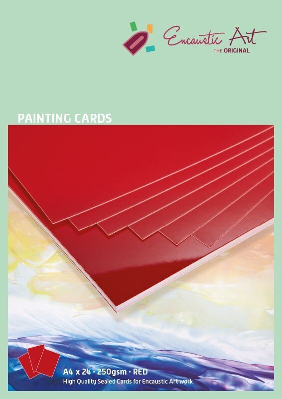 Gekleurd encaustic papier A4 - Rood 24 stuks (ook per 10 stuks verkrijgbaar)