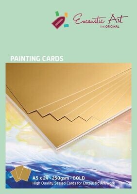Gekleurd encaustic papier A5 - Goud 24 stuks (ook per 10 stuks verkrijgbaar)