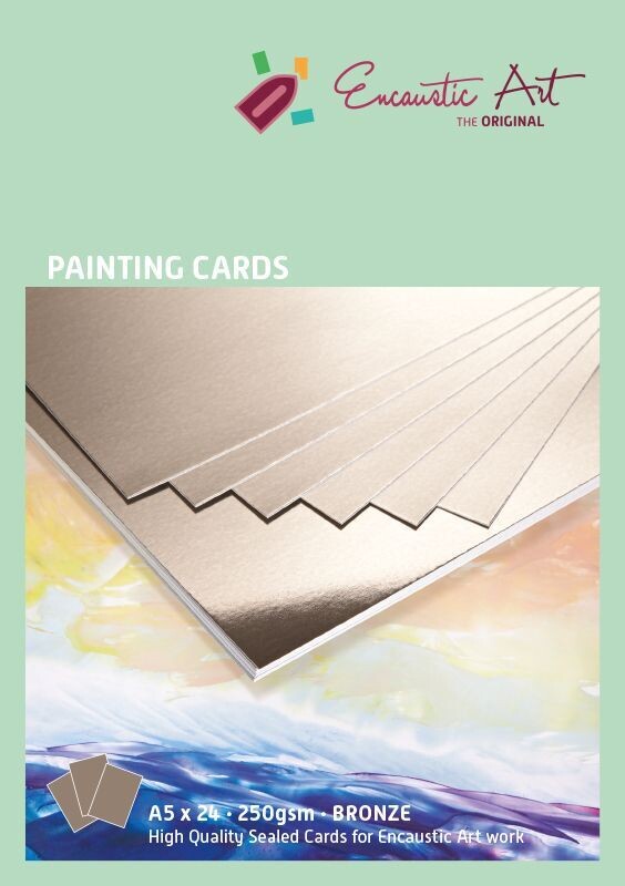 Gekleurd encaustic papier A5 - Brons 24 stuks (ook per 10 stuks verkrijgbaar)