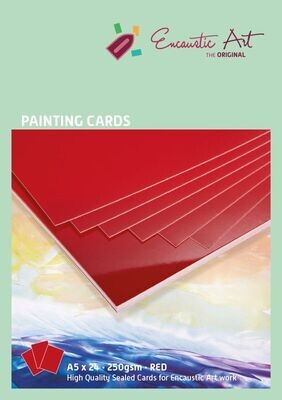 Gekleurd encaustic papier A5 - Rood 24 stuks (ook per 10 stuks verkrijgbaar)