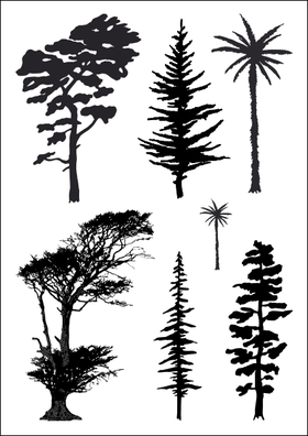 Encaustic stempelset natuur