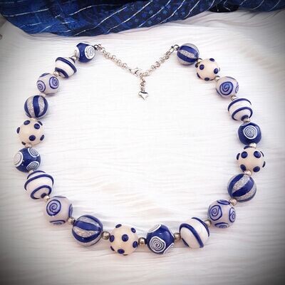 Ketting Pearly Blue