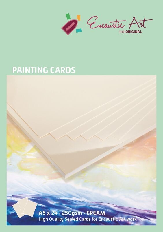 Gekleurd encaustic papier A5 - Creme 24 stuks. Laatste exemplaren!
