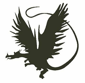 Stempel nr. 15 draak (kijkend naar links)
