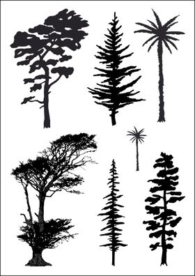 Encaustic stempelset natuur