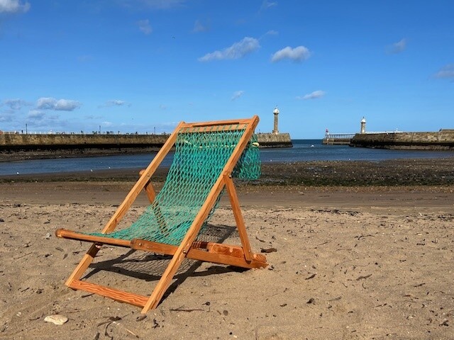Handmade Premium Deckchair - Whitby Sea Salt