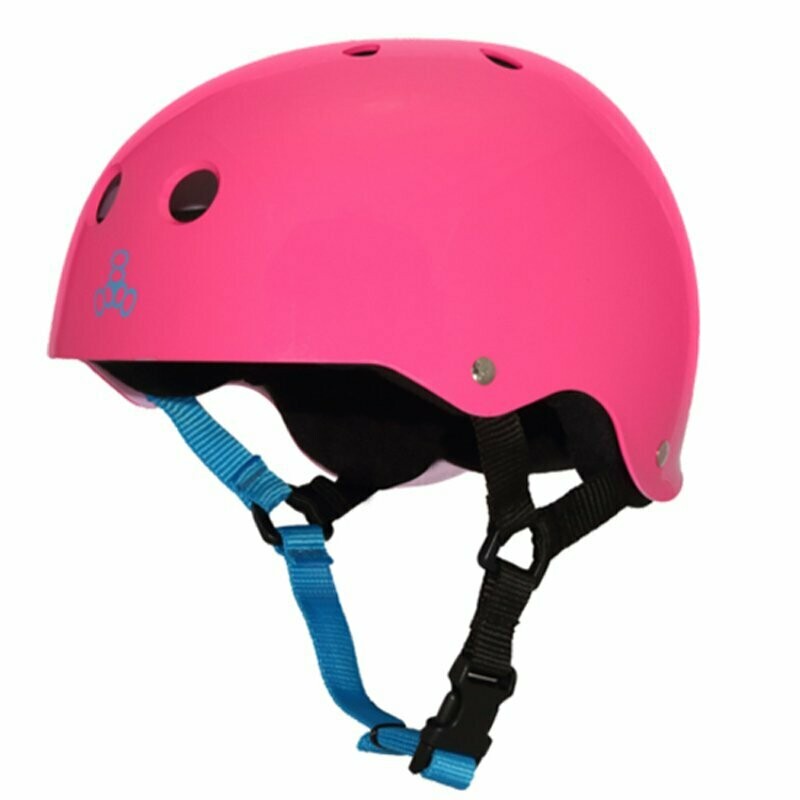 Casco Triple 8 Brainsaver Sweatsaver Fucsia Gloss