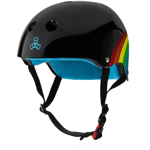 Casco Triple 8 Sweatsaver Certificado Black Rainbow Sparkle
