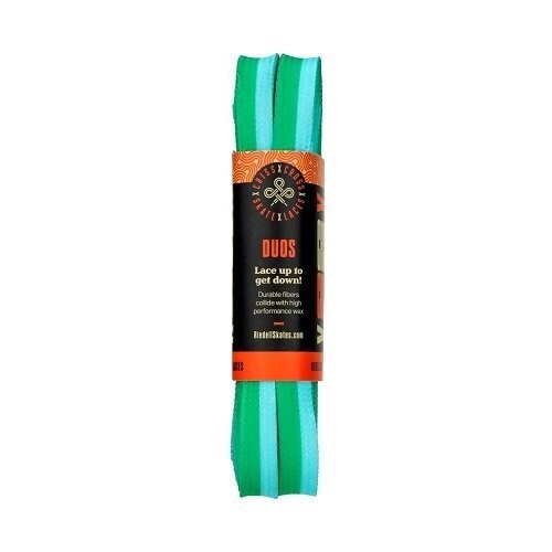 Criss Cross x Derby Laces Duos, Color: Verde/Azul Claro, Longitud: 90" - 228 cm