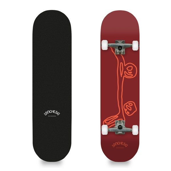 Sancheski Mini Logo Burgundy 8.25"