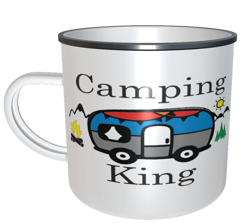 Emaille Tasse  Camping King