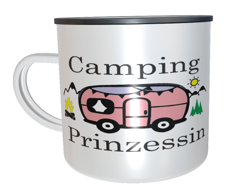 Emaille Tasse Camping Prinzessin Emaille Tasse Camping Prinzessin