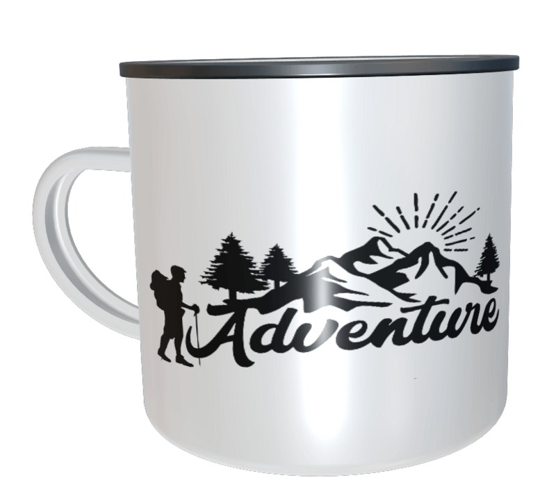 Emaille Tasse  Adventure