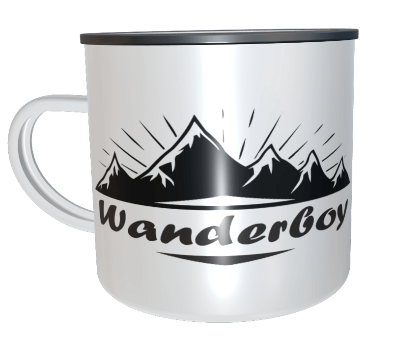 Emaille  Tasse Wanderboy