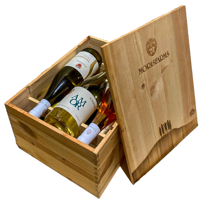 Morisfarms Wooden Box for 6 Bottles