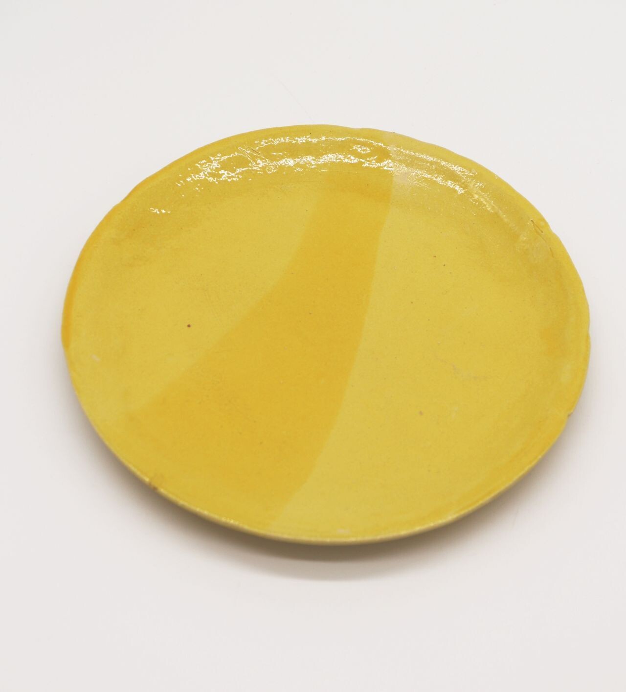 Teller Keramik Geschirr, Essteller, Kuchenteller gelb