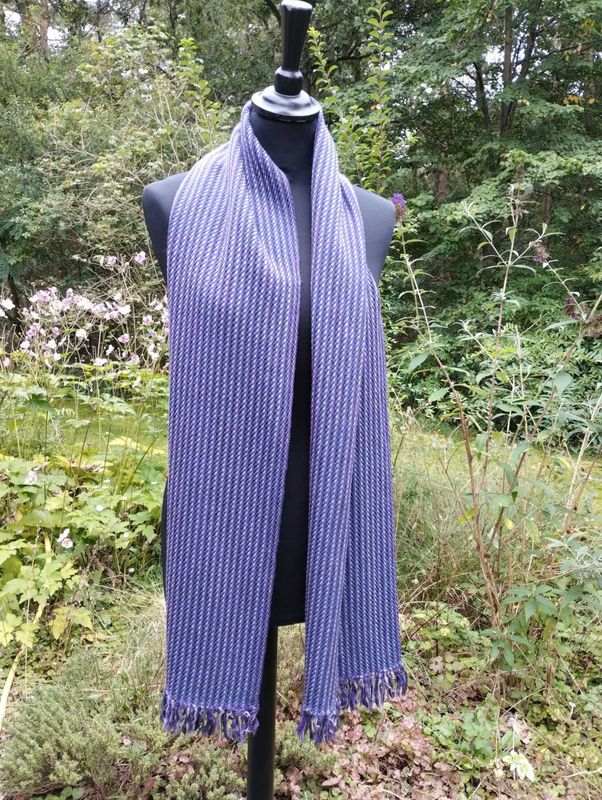 Merino-Schal Merino-Schal "Lila -Herbst" in Petrol
