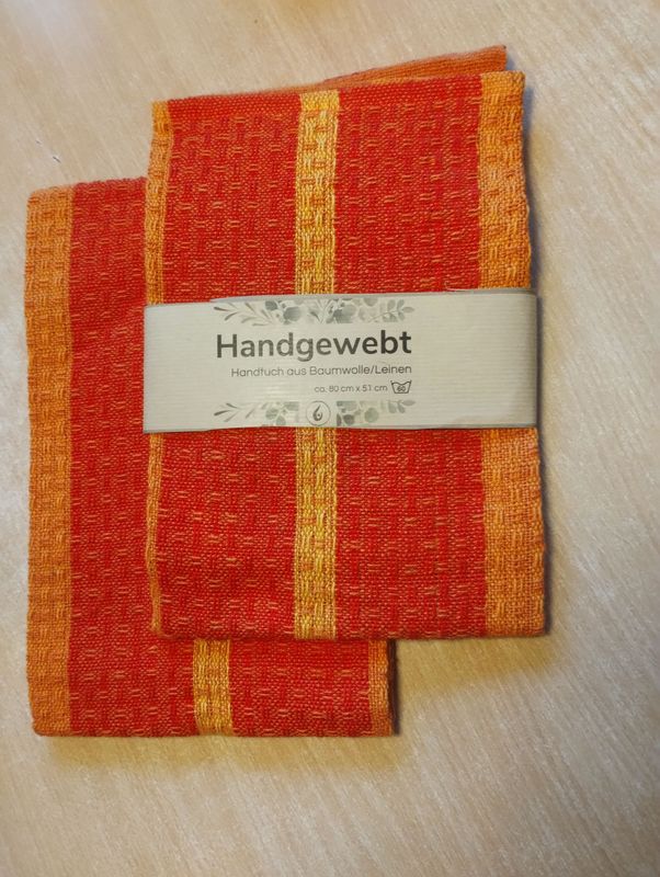 Gerstenkorn-Handtuch „von gelb bis rot“ Gerstenkorn-Handtuch „von gelb bis rot“