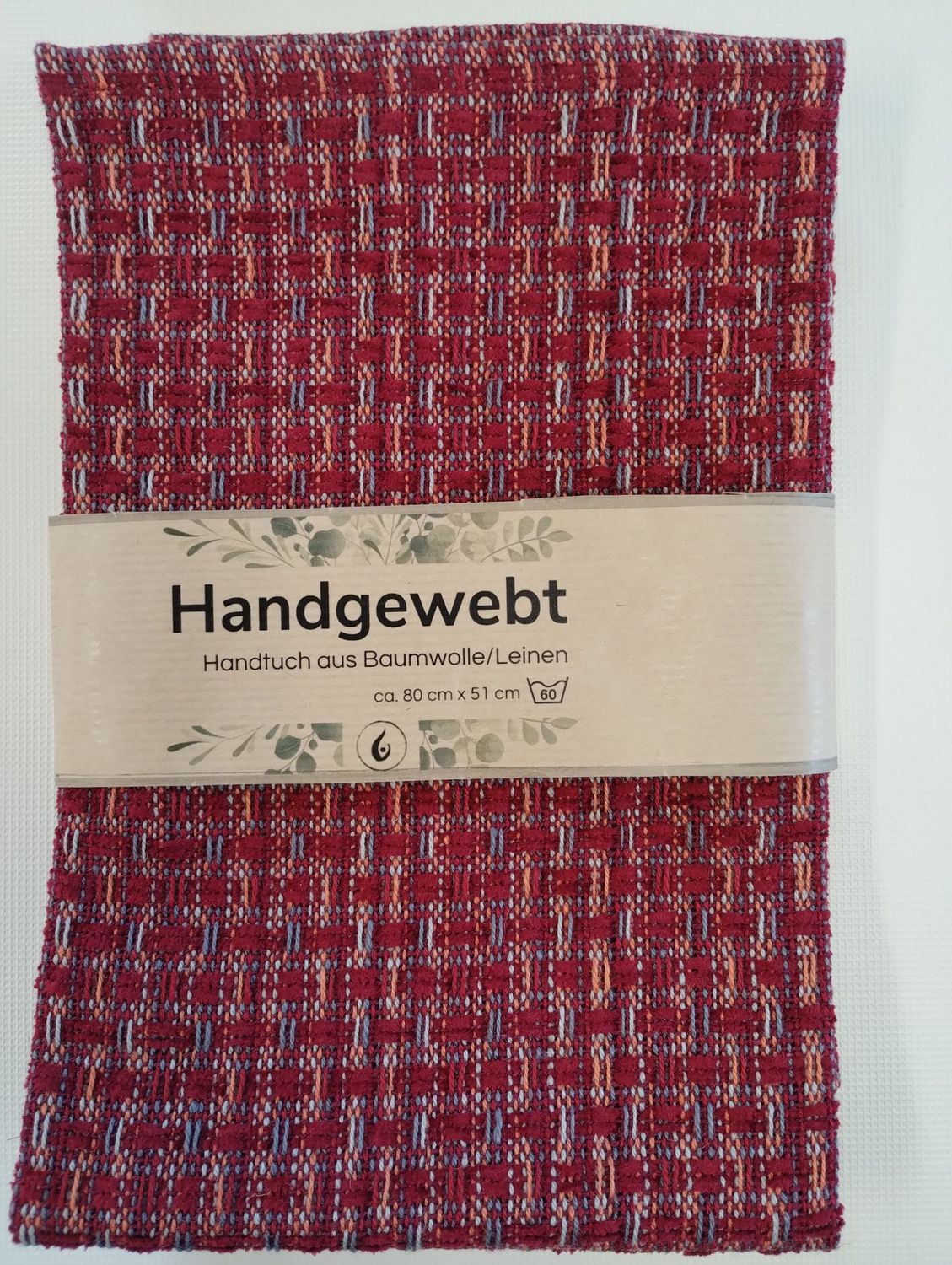Gerstenkorn-Handtuch „Warmes Rot“