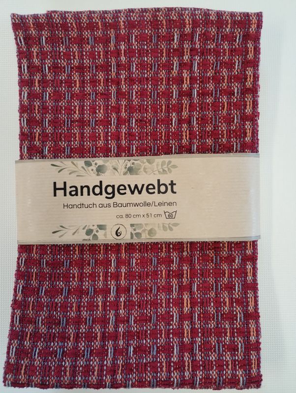 Gerstenkorn-Handtuch „Warmes Rot“ Gerstenkorn-Handtuch „Warmes Rot“