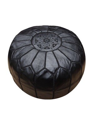 Black Moroccan Pouf