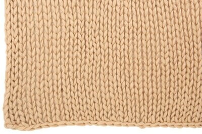 Decke Strick beige