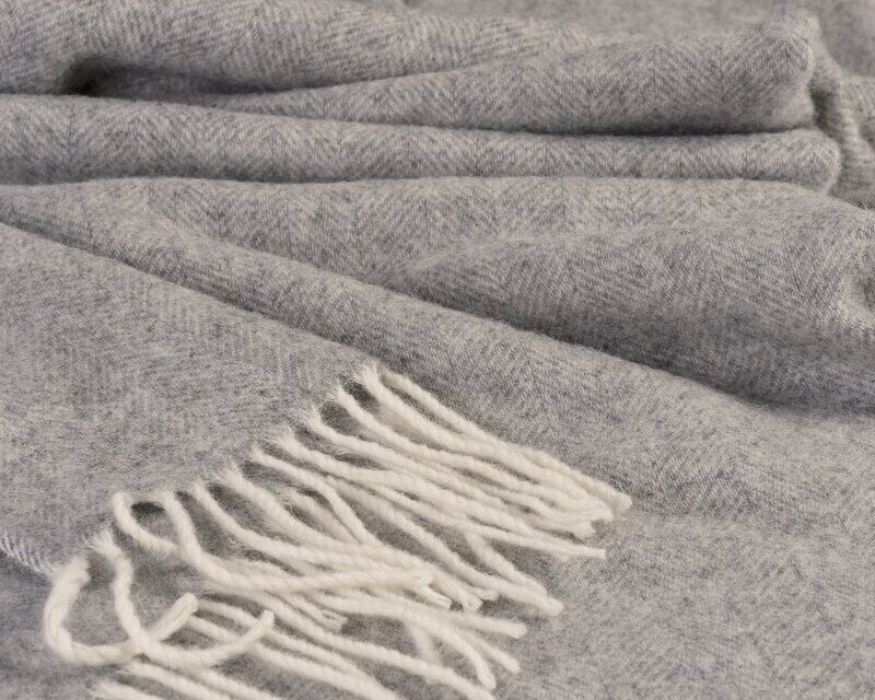 Decke Classic Merino grau