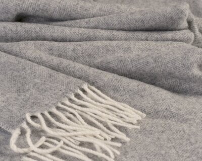 Decke Classic Merino grau