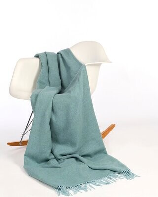 Decke Classic Merinowolle aqua