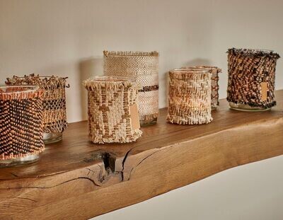 Teelichtglas Oray natur S sort.