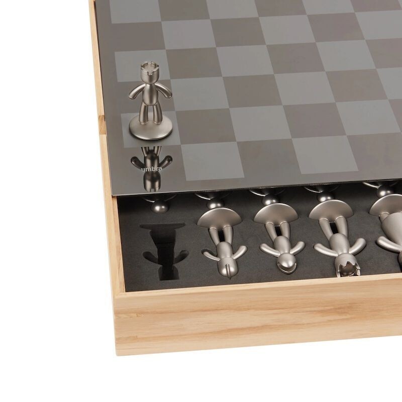 Schachspiel Buddy Metall natur